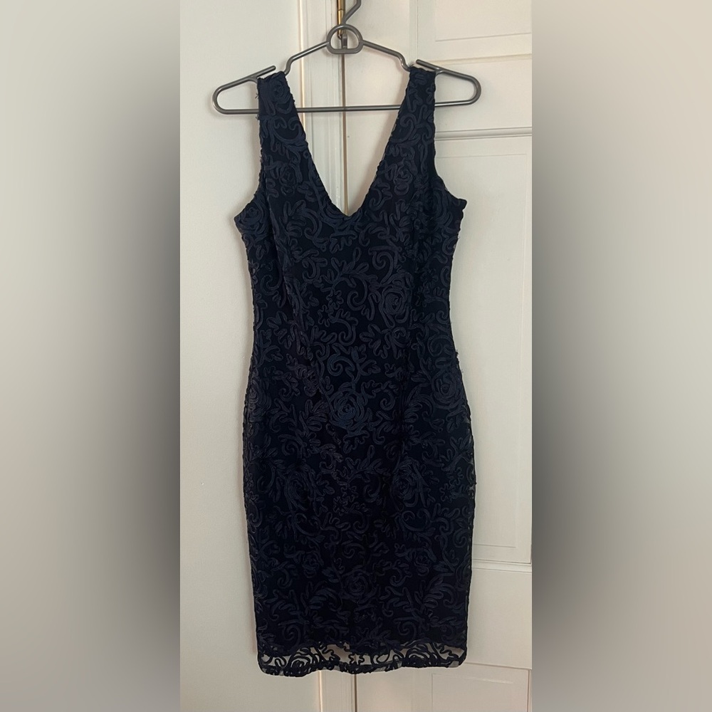 Elegant Navy Floral Dress
